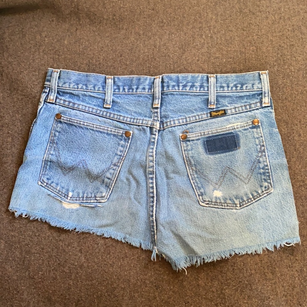 Vintage wrangler denim cutoff skirt